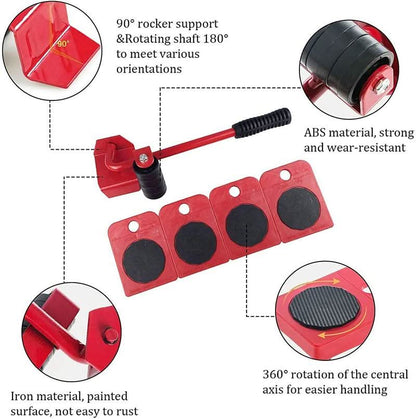 🏠🔧 Furniture Lift Glider Furniture Moving Machine – 150kg Load Capacity, Quiet Wheels & Floor Protection (Moving & Cleaning Must-Have!)