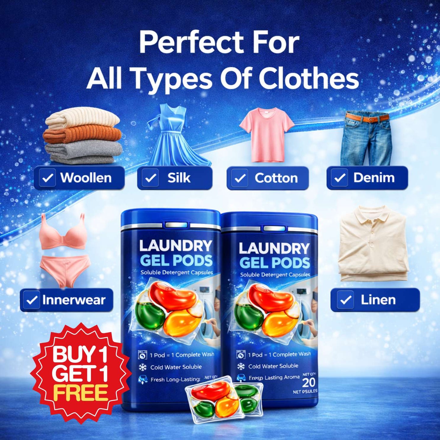Laundry Enzyme Active Stain Remover | BUY 1 GET 1 FREE