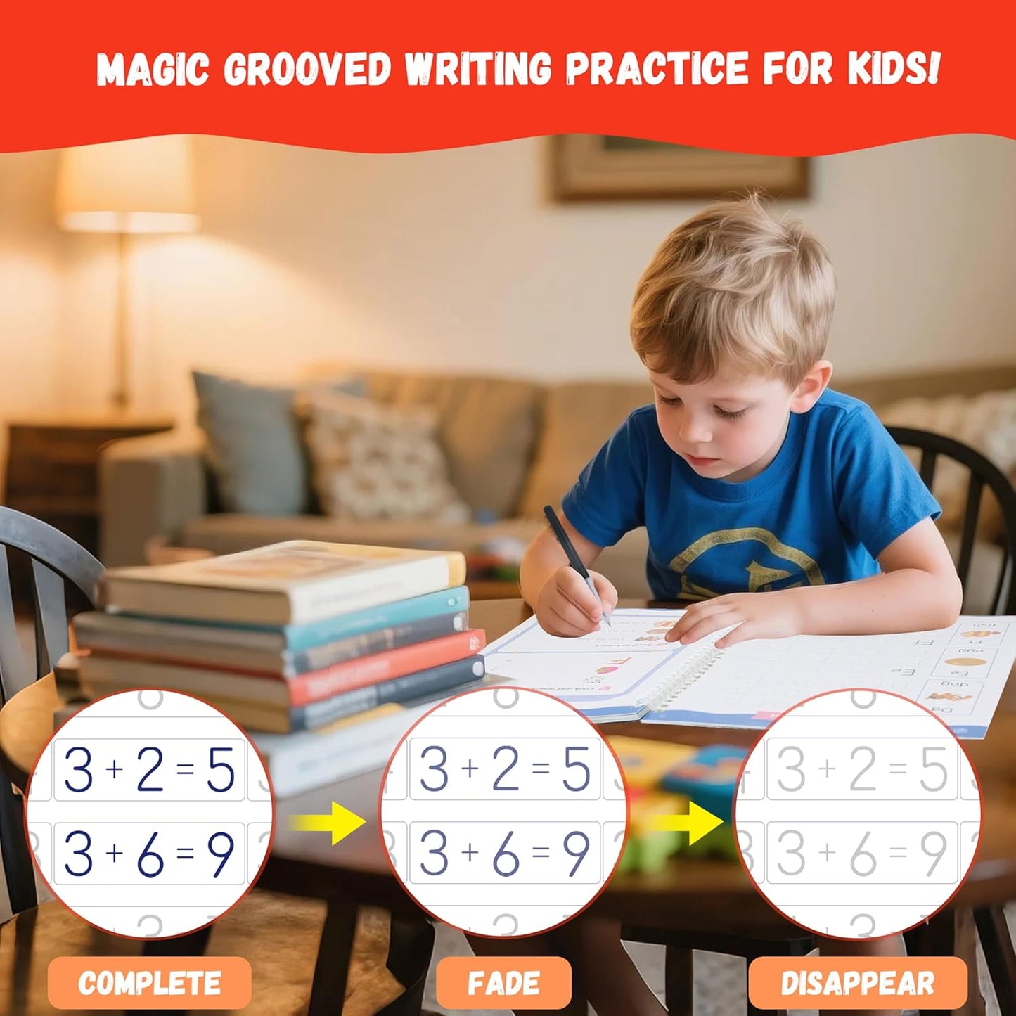 Reusable Grooved Handwriting Workbook for Kids