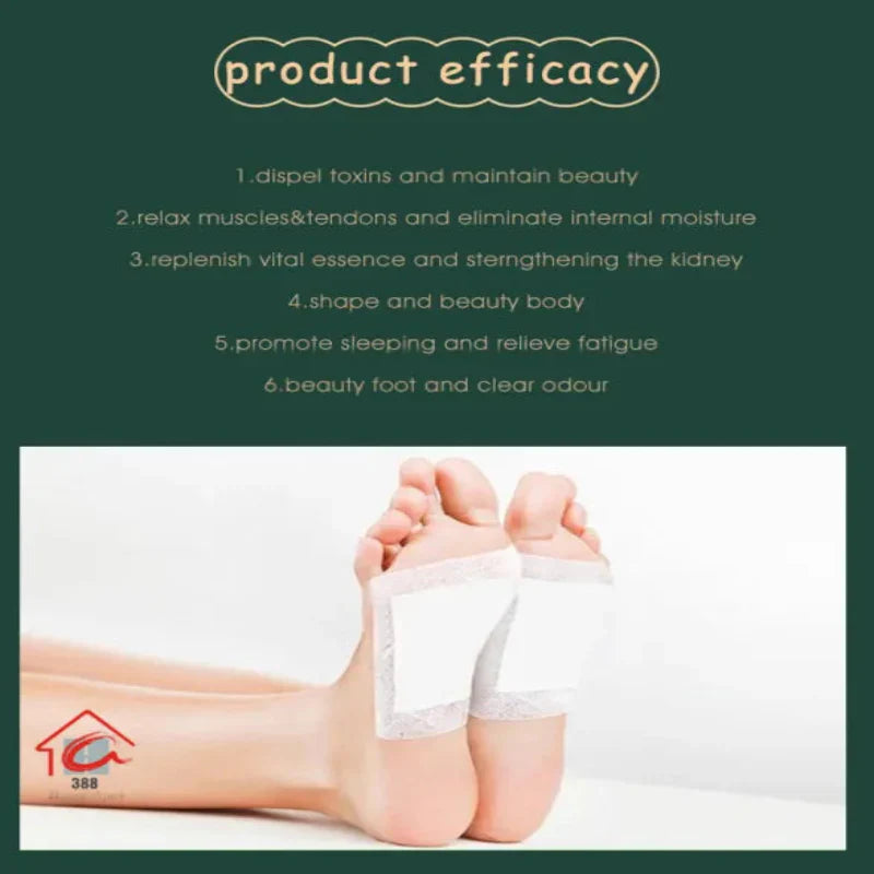 100% Merbal & Gentle Ingredient Detox Foot Pads (1 BOX = 20 PATCHES-BUY 1 GET 3 FREE)