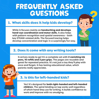 Reusable Grooved Handwriting Workbook for Kids