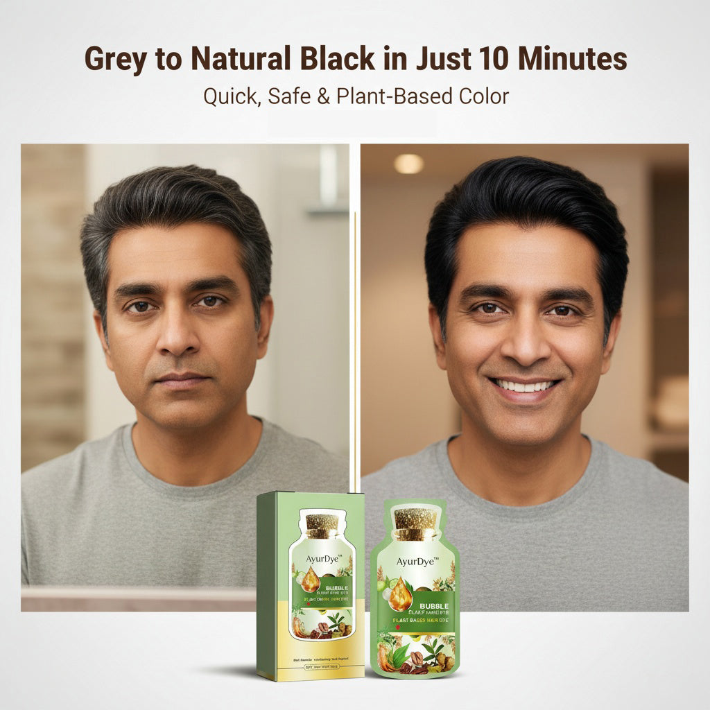 🌿 AyurDye™ – Ayurvedic Bubble Hair Color