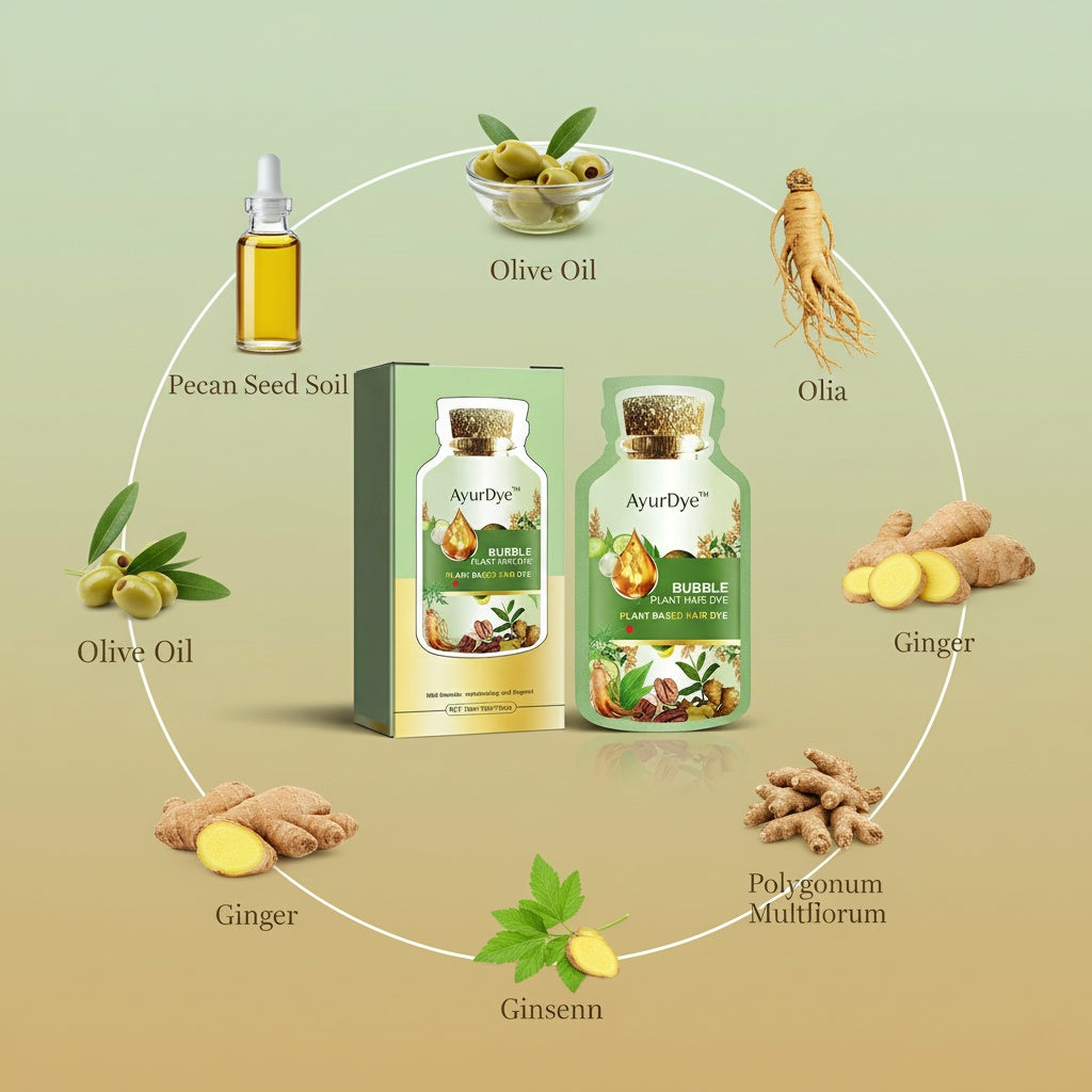 🌿 AyurDye™ – Ayurvedic Bubble Hair Color