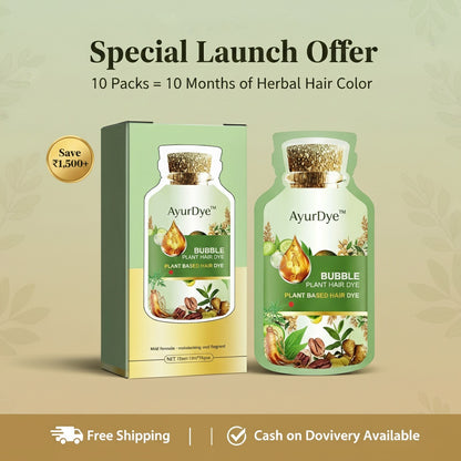 🌿 AyurDye™ – Ayurvedic Bubble Hair Color