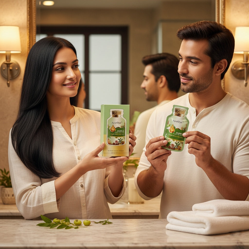 🌿 AyurDye™ – Ayurvedic Bubble Hair Color
