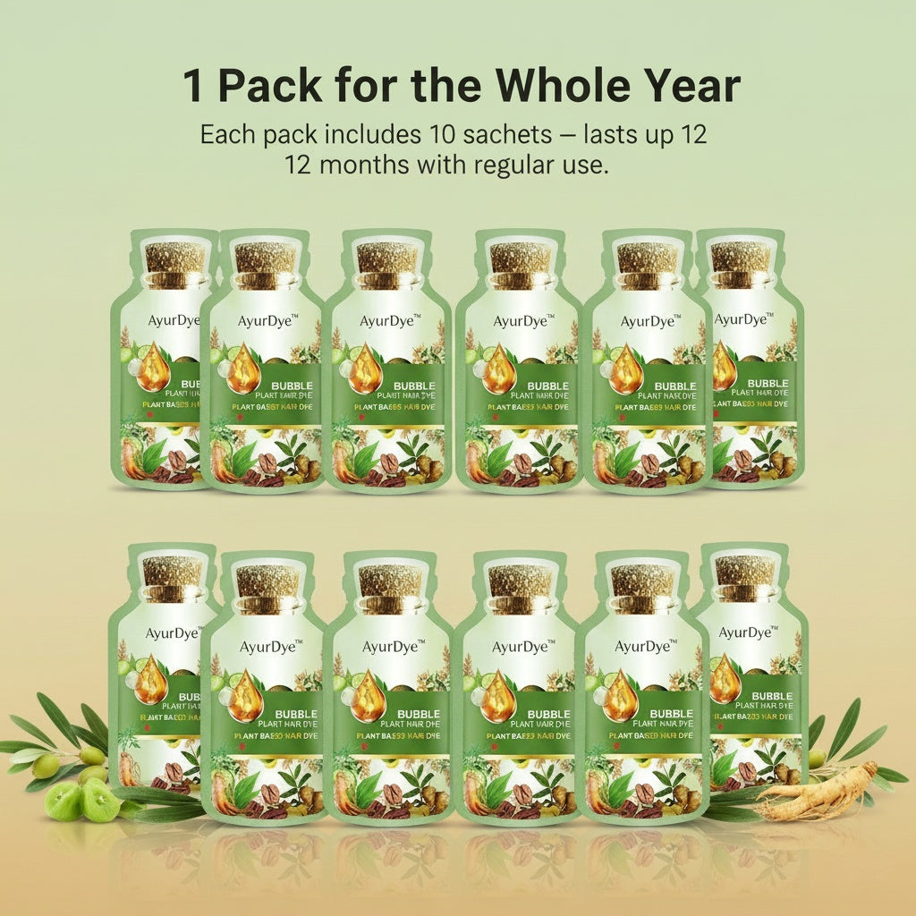 🌿 AyurDye™ – Ayurvedic Bubble Hair Color